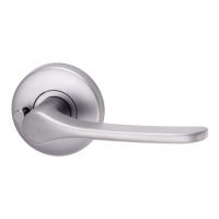 Lockwood Saltbush 63 mm Round Satin Chrome Privacy