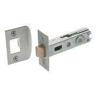Gainsborough Tubular Latch T Strike 60 mm Satin Chrome