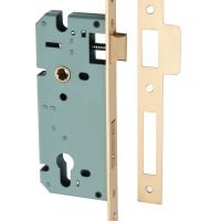Mortice Lock Euro 45mm Backset Brushed Brass