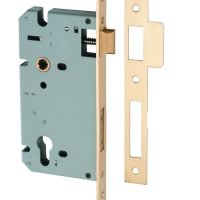 Mortice Lock Euro 60mm Backset Brushed Brass