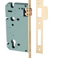 Mortice Lock Roller Euro 60mm Backset Brushed Brass
