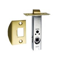 Nidus Tubular Latch Double Sprung 60 mm Brushed Brass