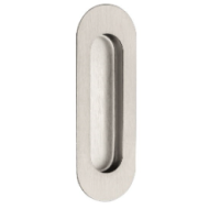 Zanda Oval Flush Pull Concealed Fixing 120x40 mm Stainless Steel