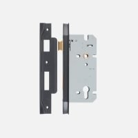 Mortice Lock Euro 45mm Backset Matt Black