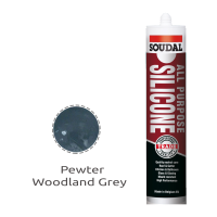 Soudal All Purpose Silicone Pewter 300ml
