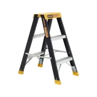 Gorilla 150kg Pro-Lite 3 Step Double Sided Fibreglass Ladder