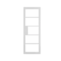 Slimline 5 Lite Reeded Glass Door