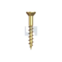 Timber Screw Zinc Yellow #8-9 x 32mm Countersunk Ribbed Phillips 1000pc Box