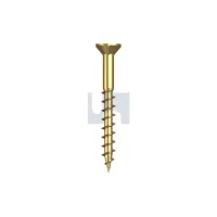 Timber Screw Zinc Yellow #8-9 x 41mm Countersunk Ribbed Phillips 1000pc Box