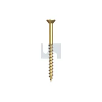 Timber Screw Zinc Yellow #8-9 x 57mm Countersunk Ribbed Phillips 1000pc Box