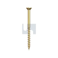 Timber Screw Zinc Yellow #8-9 x 65mm Countersunk Ribbed Phillips 500pc Box
