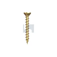 Timber Screw Zinc Yellow #10-8 x 40mm Countersunk Ribbed Phillips 1000pc Box